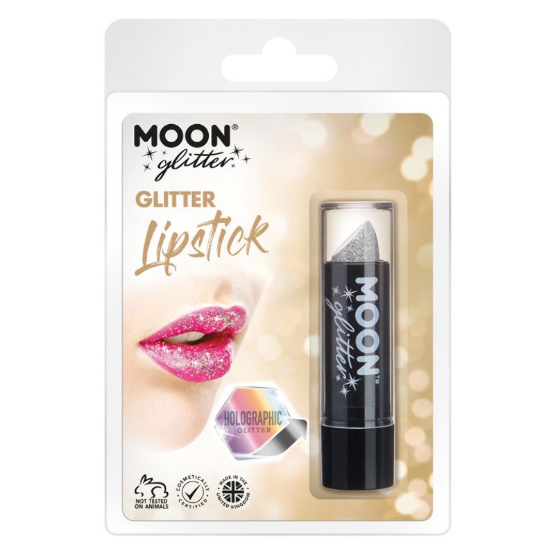 Moon Glitter Holographic Glitter Lipstick Silver 1