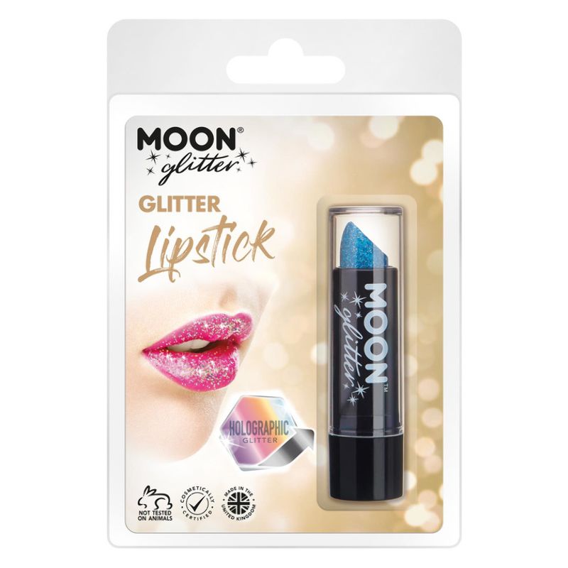 Moon Glitter Holographic Glitter Lipstick Blue 1