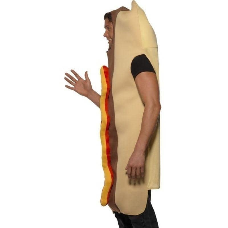 Giant Hot Dog Costume Adult Brown Red
