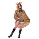 Costumes Australia Giraffe Party Poncho Adult One Size Orange Black_2