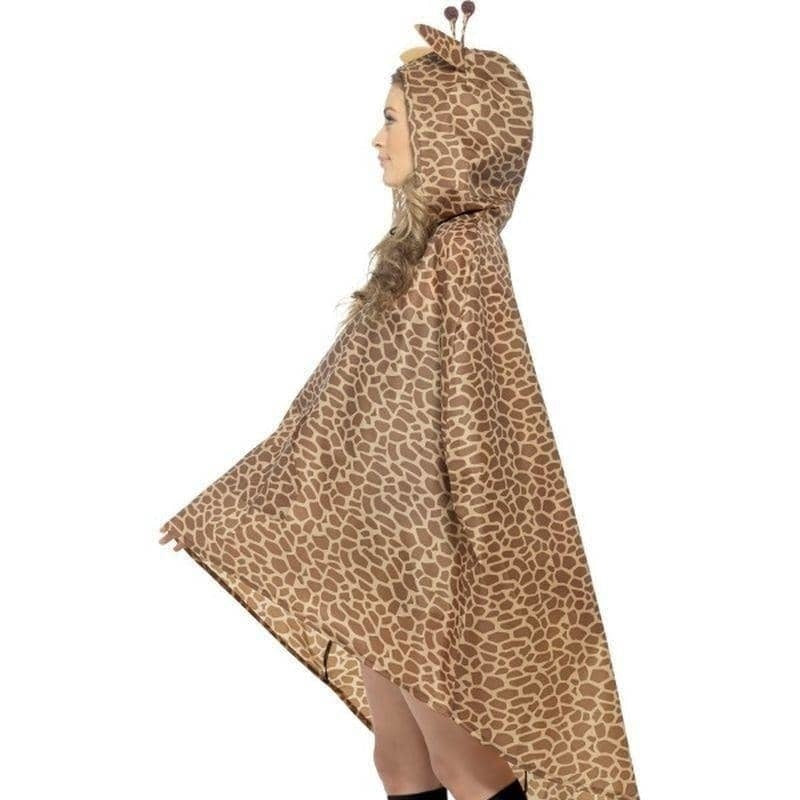 Costumes Australia Giraffe Party Poncho Adult One Size Orange Black_4