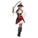 Costumes Australia Glamorous Lady Pirate Costume Adult White Black Red_4