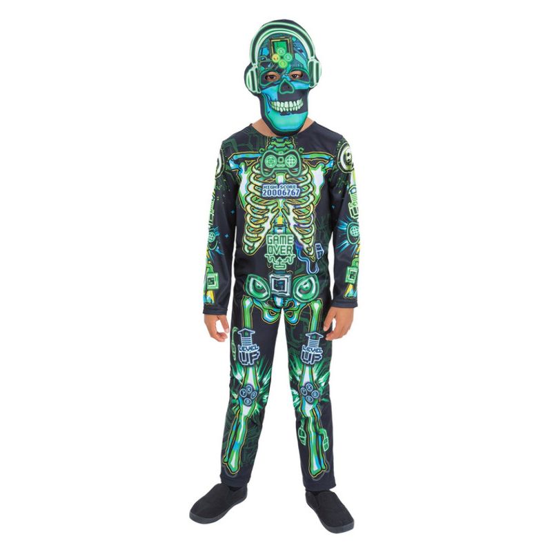 Costumes Australia Glow in the Dark Tech Skeleton Costume Child_1