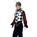 Costumes Australia Gothic Venetian Harlequin Costume Adult White Black_1