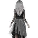 Costumes Australia Graveyard Bride Costume Adult Grey Veil_2