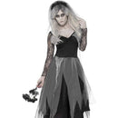 Costumes Australia Graveyard Bride Costume Adult Grey Veil_1