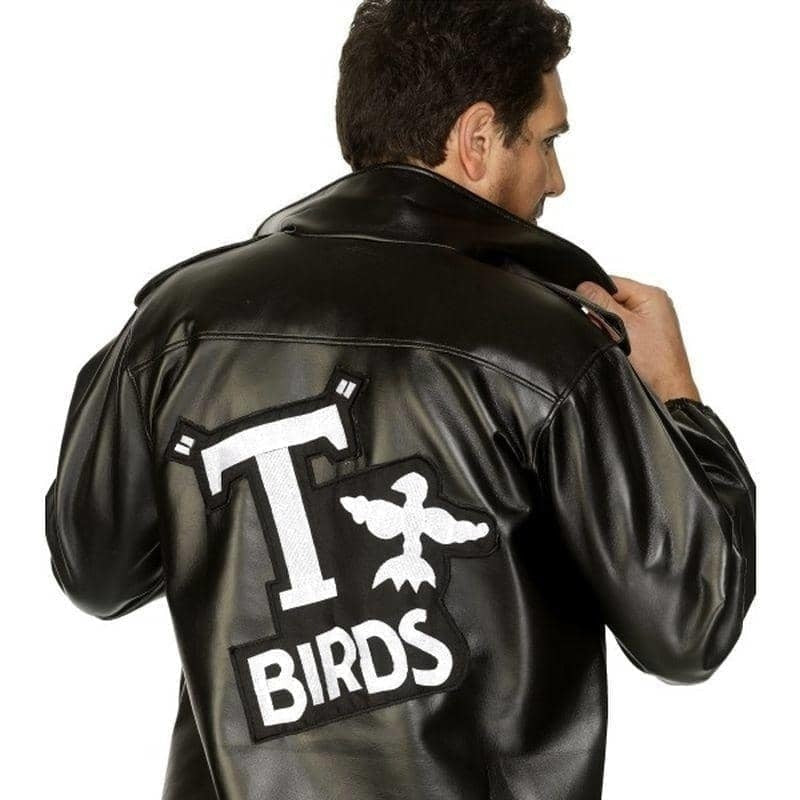 Costumes Australia Grease T Birds Jacket Adult Black Embroided Logo_2