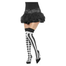 Costumes Australia Size Chart Harlequin Hold Ups Adult White Black