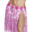 Costumes Australia Hawaiian Hula Skirt Adult Neon Pink With Flowers 46cm_1