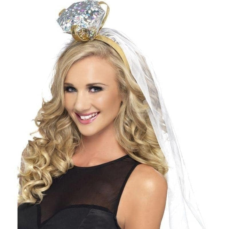 Costumes Australia Hen Night Ring Headband Adult White_1