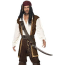 Costumes Australia High Seas Pirate Costume Adult Jack Sparrow Brown_1