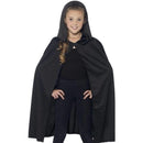 Costumes Australia Hooded Cape Kids Black_1