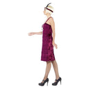 Costumes Australia Jazz Flapper Costume Burgundy Adult_3