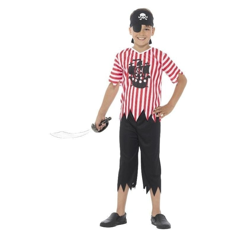 Costumes Australia Jolly Pirate Boy Costume Kids Red Whte_4