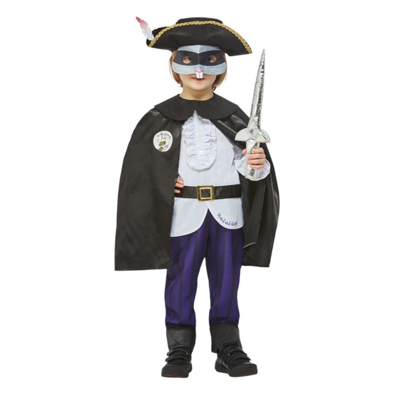 Costumes Australia Julia Donaldson The Highway Rat Costume Child Black Purple White_1