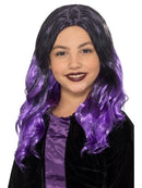 Costumes Australia Kids Witch Wig Child Black Purple_1