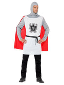 Costumes Australia Knight Costume Adult White With Cape Belt Hood_1