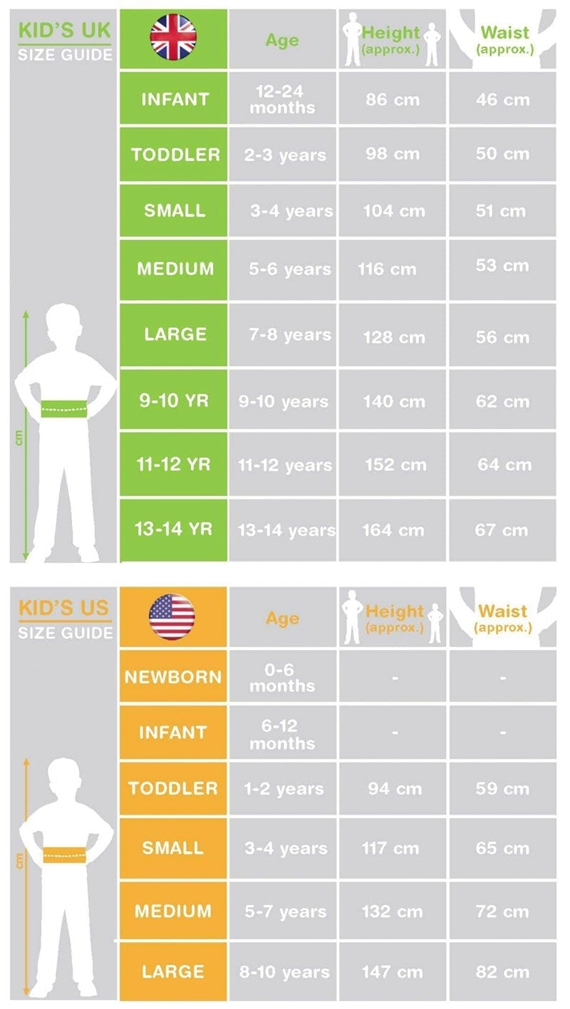 Costumes Australia Size Chart Lachy Wiggle Deluxe Costume