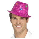 Costumes Australia Size Chart Light Up Sequin Trilby Hat Adult Pink