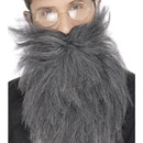Costumes Australia Long Beard & Tash Adult Grey_1