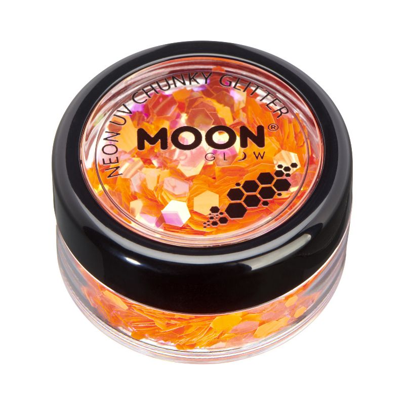 Moon Glow - Neon UV Chunky Glitter Orange 1