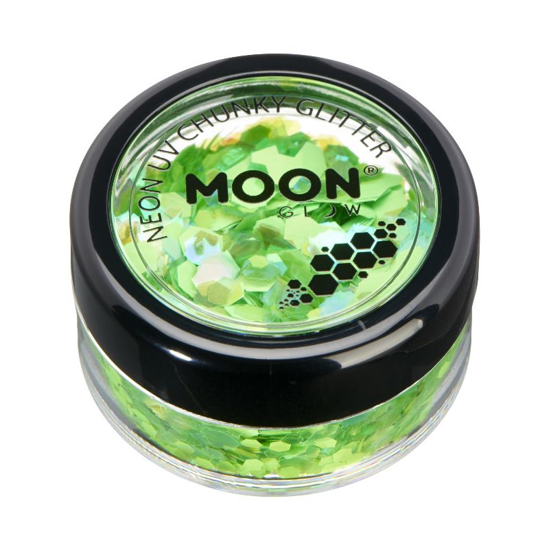 Moon Glow - Neon UV Chunky Glitter Green 1