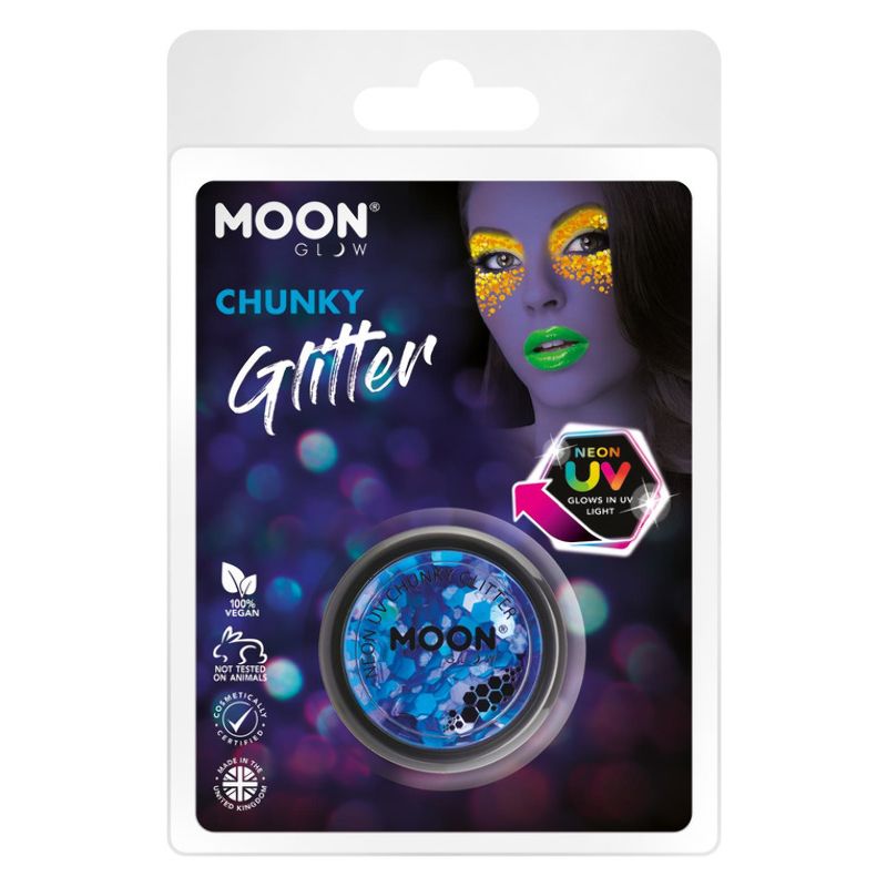Moon Glow - Neon UV Chunky Glitter Blue 1