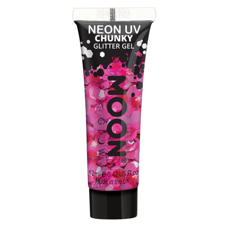 Moon Glow - Neon UV Chunky Glitter Gel Magenta 1