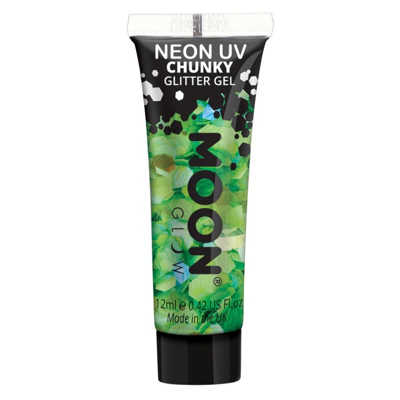 Moon Glow - Neon UV Chunky Glitter Gel Green 1