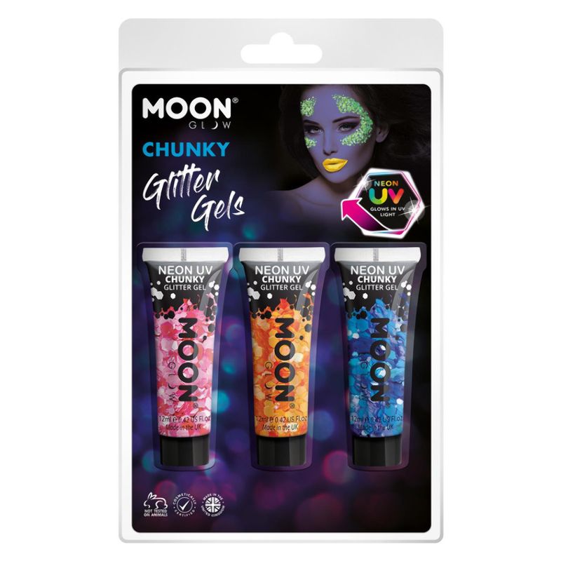 Moon Glow - Neon UV Chunky Glitter Gel 1