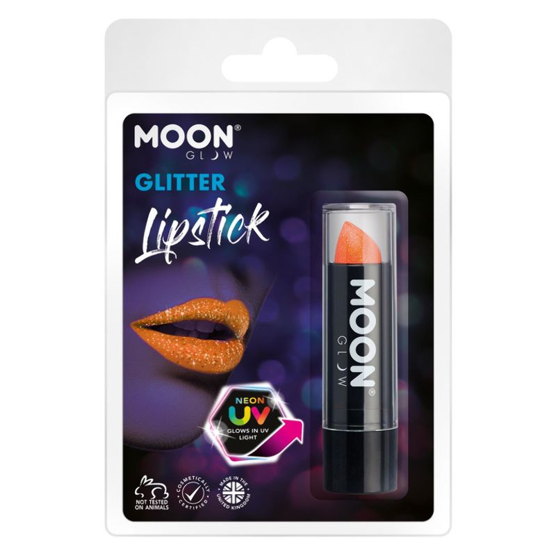 Moon Glow - Neon UV Glitter Lipstick Orange 1