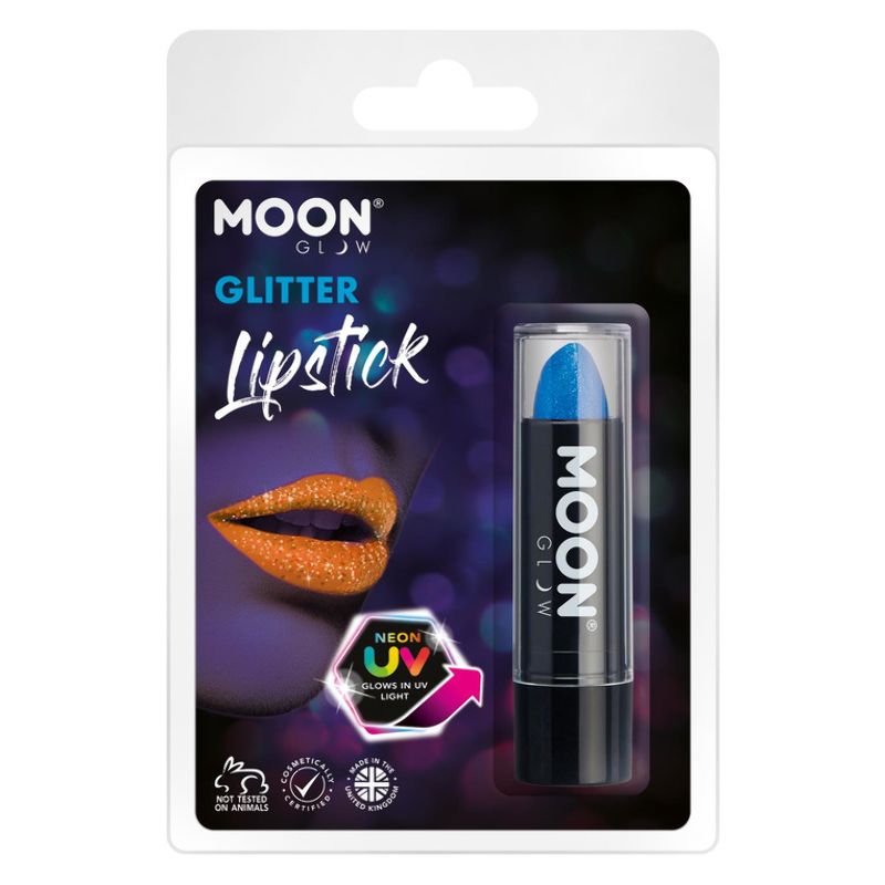 Moon Glow - Neon UV Glitter Lipstick Blue 1