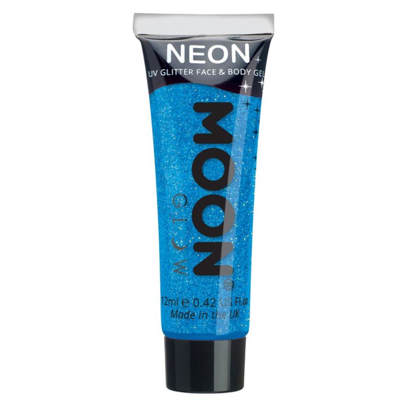 Moon Glow Neon UV Fine Glitter Gel Blue 1