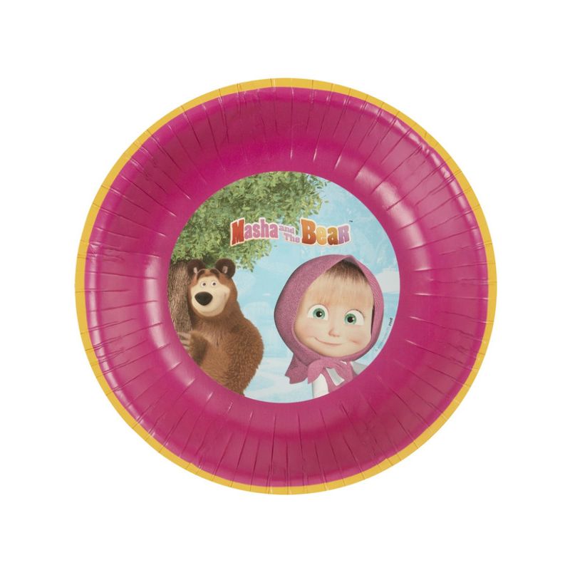 Costumes Australia Masha and The Bear Tableware Party Bowls x8 Child Pink Purple_1