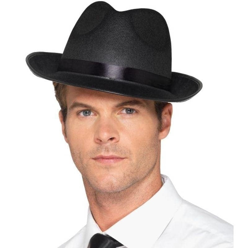 Costumes Australia Mens Fedora Hat Adult Black_1