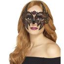 Costumes Australia Metal Filigree Devil Eyemask Adult Black Red_1