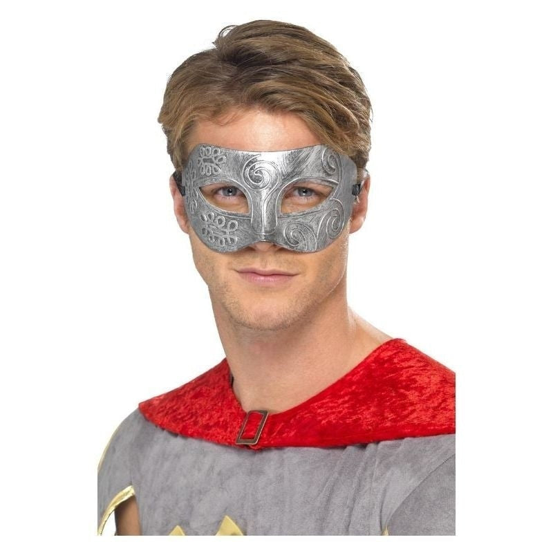 Costumes Australia Size Chart Metallic Warrior Colombina Eyemask Adult Silver