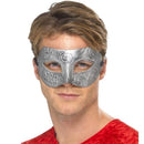 Costumes Australia Metallic Warrior Colombina Eyemask Adult Silver_1