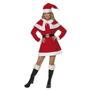 Costumes Australia Miss Santa Fleece Costume Adult Red White_5
