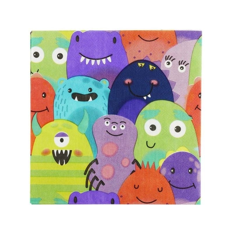 Costumes Australia Monster Tableware Party Napkins X8_1