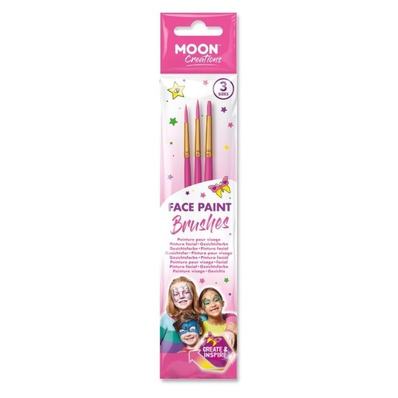 Costumes Australia Moon Creations Face Paint Brushes Pink Costume Make Up_1