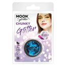 Costumes Australia Moon Glitter Classic Chunky Blue Clamshell, 3g Costume Make Up_1