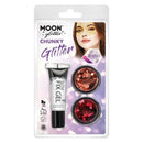 Costumes Australia Moon Glitter Classic Chunky Clamshell, 3g - Fix Gel Set Costume Make Up_2