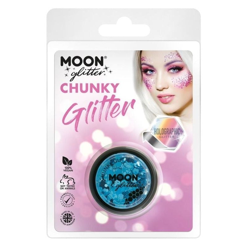 Costumes Australia Moon Glitter Holographic Chunky Blue G04663 Costume Make Up_1