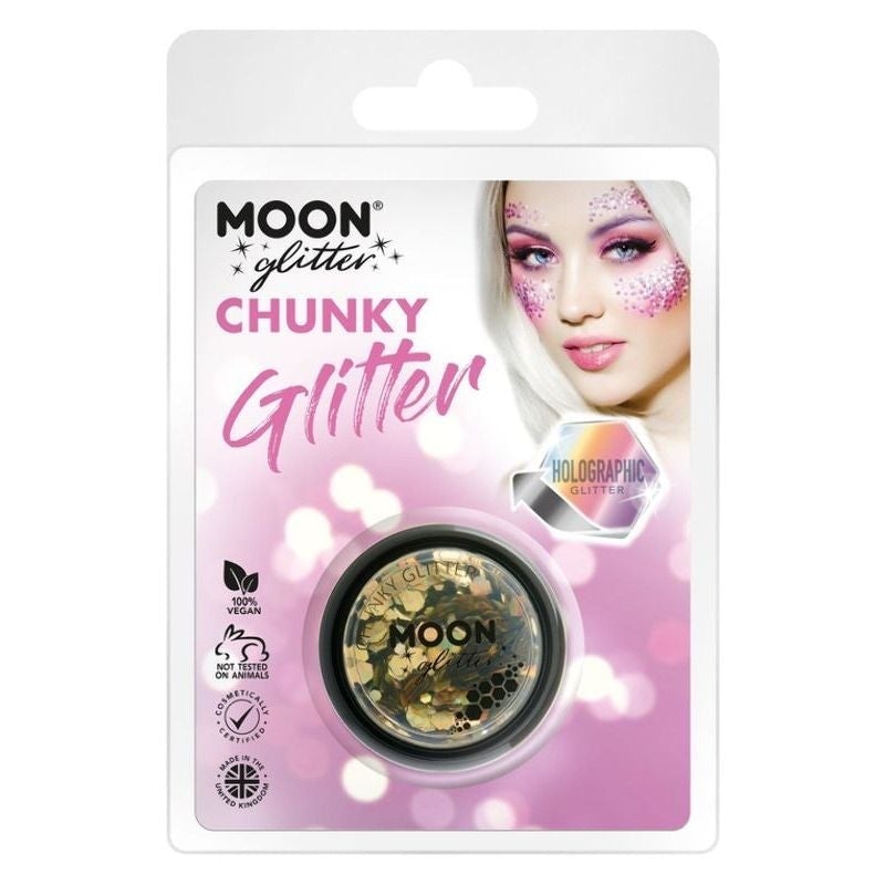 Costumes Australia Moon Glitter Holographic Chunky Clamshell, 3g Costume Make Up_1