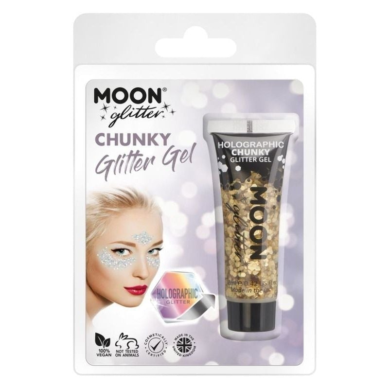 Costumes Australia Moon Glitter Holographic Chunky Gel Clamshell, 12ml Costume Make Up_3