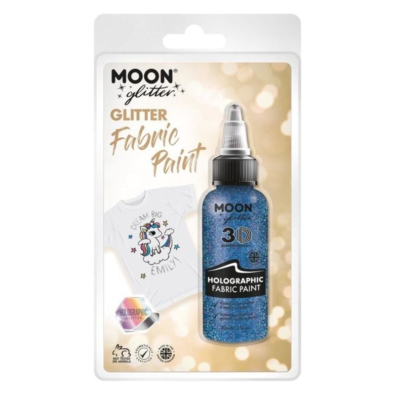 Costumes Australia Moon Glitter Holographic Fabric Paint Clamshell, 30ml Costume Make Up_2