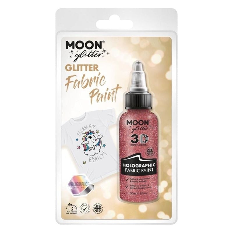 Costumes Australia Moon Glitter Holographic Fabric Paint Clamshell, 30ml Costume Make Up_5
