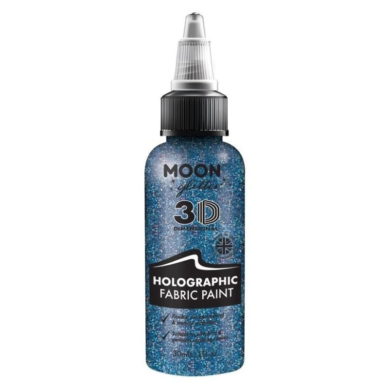Costumes Australia Moon Glitter Holographic Fabric Paint Single, 30ml Costume Make Up_2