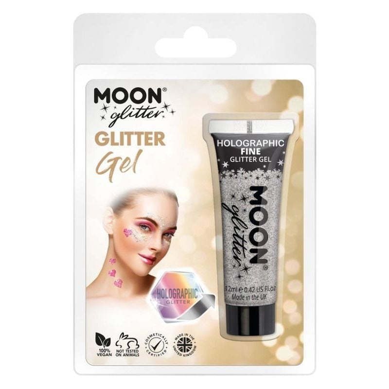 Costumes Australia Size Chart Moon Glitter Holographic Fine Gel Clamshell, 12ml Costume Make Up